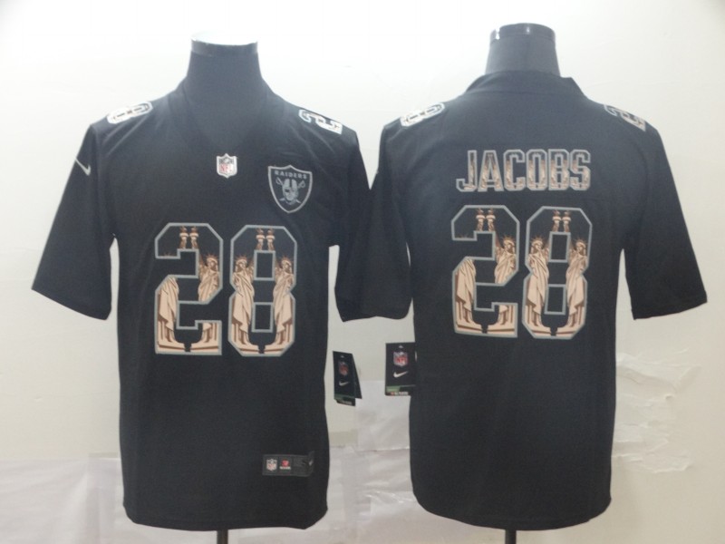 Men's Las Vegas Raiders #28 Josh Jacobs Black Jersey